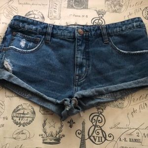 Free people denim shorts size 27